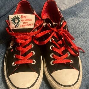 Converse Women’s Black and Red Grinch Sneakers